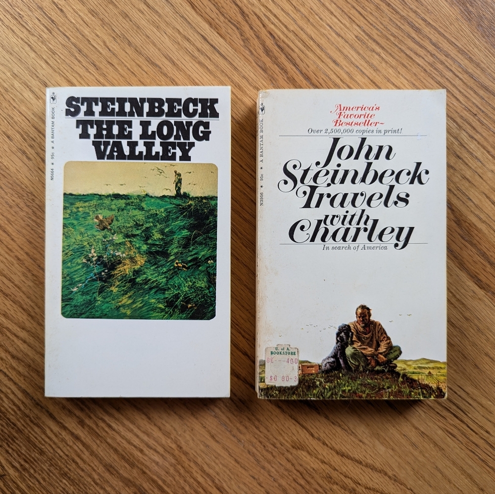 Vintage Books The Long Valley & Travels With Charley by John Steinbeck